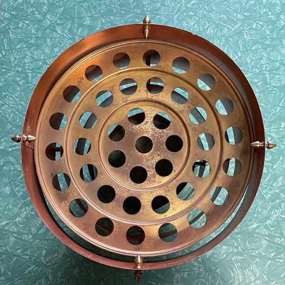 Original Frank Stone Art Hanging Light Fixture Copper Brutalist MCM Signed - Picture 7 of 10